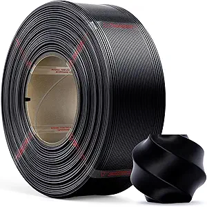MarsWork PLA Filament 1.75mm PLA 3D Printer Filament(Refill),1kg Refill for Reusable Spools(2.2lbs),Premium Quality 3D Printing Filament for Bambu lab 3D Printers,Black