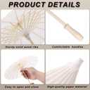 MECCANIXITY 6 Pcs Paper Umbrellas ,33" Paper Parasol DIY Oiled Painting Umbrellas for Photography Props Craft Party Wedding Decoration,Yellow