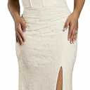 David's Bridal The Edit Studio Soft White Corset Bodice Lace Off The Shoulder A Line Wedding Dress with Side Slit, Bridal Gown with Flattering A Line Silhouette for Ceremonies and Reception - 2X