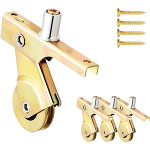 4 Pack Sliding Screen Door Rollers for Bay Mills Doors - Replaces B701/B702/B814 Top/Bottom 1" Concave Steel Ball Bearing Wheels