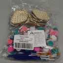 24 Set Valentines Day Gifts for Kids Classroom Strawberry Birthday Party Favors Cards with Wood Painting Crafts Valentine Strawberries Wooden Arts and Crafts for Boys Girls Exchange Gift Prizes