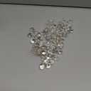 Huquary 6 Packs Christmas Clear Garland Hanging Ornaments White Pearl Crystal Teardrop Acrylic Beads Xmas Tree Decorations Clear Chandelier Drop Pendant Decorations for Winter Party