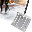 Heavy Duty Aluminum Snow Removal Shovel - 70" Ergonomic Handle Wide Blade, Anti-Falling Reinforced Metal Edge,Large Scoop,Lightweight Commercial Snow Pusher for Winter Driveway, Cars, Sidewalks