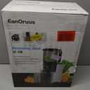EanOruus Cold Press Juicer, 5.8" Wide Feed Chute Juice Extractor Machine with 400W, High Juice Yield, Slow Masticating Juicer for Whole Vegetables & Fruits, Silver