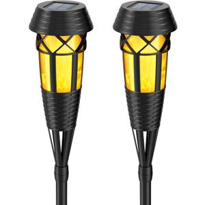 Flickering Flames Torch Light Solar Garden Lights Waterproof Landscape Lighting - 2 Pack