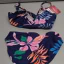 Kanu Surf Girls' Willow V-Neck Bikini Beach Sport 2-Piece Swimsuit Size 8