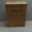 Extra Large Two Tier Stainless Steel Dish Drainer Drying Rack with Drainboard for Kitchen Counter, Modern Black and Silver, Rust Proof Metal, Space Saving Double Countertop Big Plates Dryer and Tray