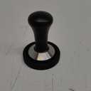 53mm Black Coffee Tamper Espresso Press with Small Mat 304 Stainless Steel Base Aluminum Handle Barista Tool