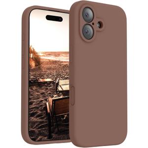 FireNova Magnetic for iPhone 17 Case, Compatible with MagSafe, [Integrated Silicone Camera Control Button] [Camera Protection] Anti-Scratch Microfiber Lining Phone Case, 6.3", Light Brown