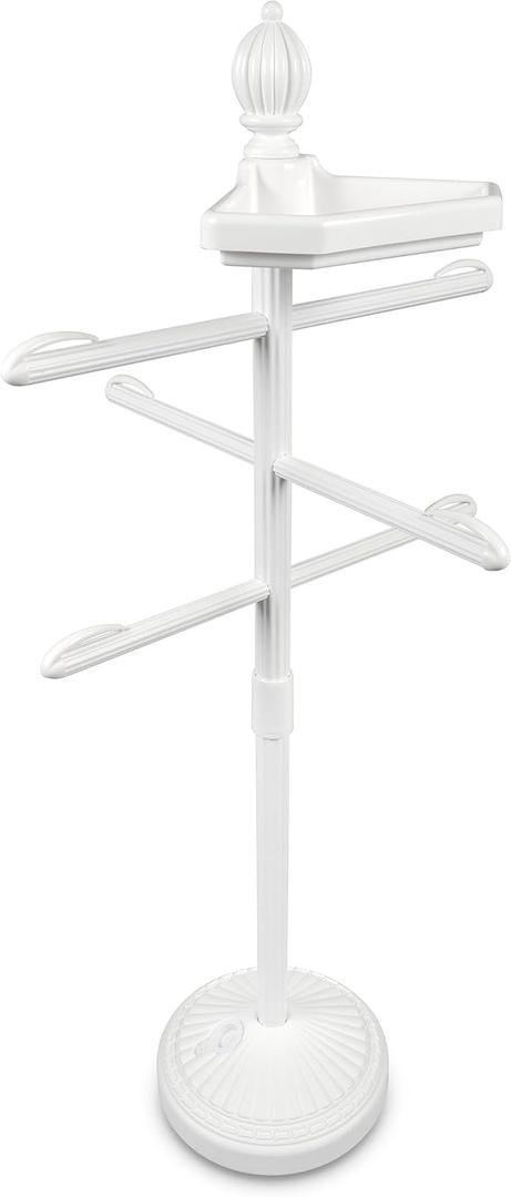 O2COOL Pool & Spa Valet, Adjustable Pool & Patio Towel Holder with Weighted Base, Outdoor Towel Bar, Poolside Table, White, 
Product Dimensions	24"L x 24"W x 53"H