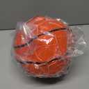 Silent Basketball Size 7 (29.5")  Grooved Airless Indoor Basketball for Quiet Dribbling and Indoor Training, Pro PU Foam Ball  Real Feel Higher Bounce Quieter (Orange)