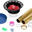 Freestanding Bathtub Drain Kit with Brass Tube & ABS Adapter, Copper, 1 Pack