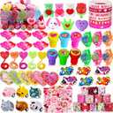 Taulaap 132 PCS Valentines Day Party Favors for Kids Boy Girl, Treasure Box Toys, Pinata Filler Goodie Bag Stuffers, School Classroom Rewards, Treasure Chest Prizes, Classroom Exchange Gifts Prizes