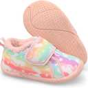 Centipede Demon Toddler Slippers Boys Girls Fuzzy House Slippers Kids Baby House Shoes Indoor Outdoor Winter Shoes Adjustable Warm Sneakers (6.5-7 Toddler, Tu Colorunic)