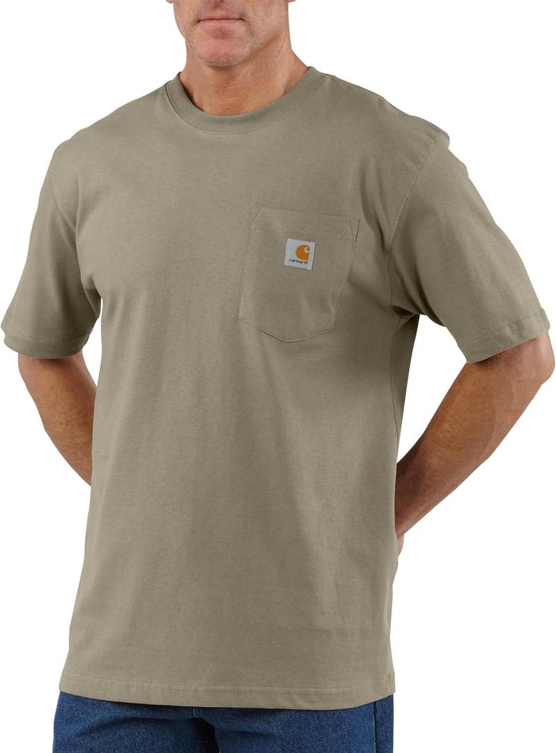 Carhartt Men's Loose Fit Heavyweight Short-Sleeve Pocket T-Shirt  (Large)