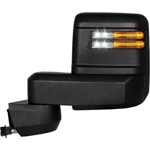 Driver Side Tow Mirror for 2020-2026 Chevy Silverado/GMC Sierra 2500 3500
Flashing Turn Signal Running Light Puddle Backup Light Power Adjustable Heated Manual Folding, Left Side Mirror Only