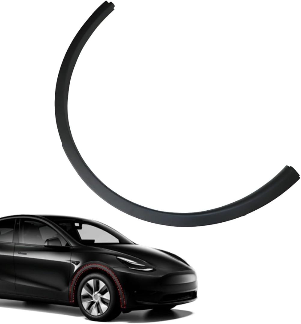 FZJDSD Black Rear Right Side Wheel Opening Molding Fender Flare 1494188-00-B Compatible with Tesla Model Y 2020-2022, 1pc Rear Passenger Side Fender Flare