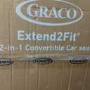 Graco Extend2Fit Convertible Car Seat, Rear and Forward Facing Car Seat with Adjustable Extension Panel for Extra Legroom, Great Gift for Baby Shower or Baby Registry, Gotham, Date of Manufacture: 2026/02/12 