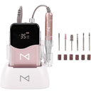M Mase- Professional Nail Drill Machine - Coreless 2-in-1 Nail File - Electric, Cordless, 35000 RPM, HD Display - Electric Nail Drill for Professional & Home Use (Rose Gold)