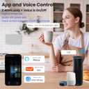 Smart Switch,4.65 X 2.83 X 1.34 Inches,2.4GHz Wi-Fi Light Switch,Neutral Wire Required,APP Control and Voice Control,Work with Tuya/Smart Life/Alexa,Tempered Glass Panel,Grey 1 Button