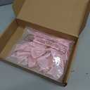 7 Pcs Valentines Pink Bow Garland Valentines Banner Galentines Decorations 6 Pcs Pink Bows with 6 ft Wooden Beads Garland Ribbon Beaded Banner Decor for Wedding Favors Bridal Shower