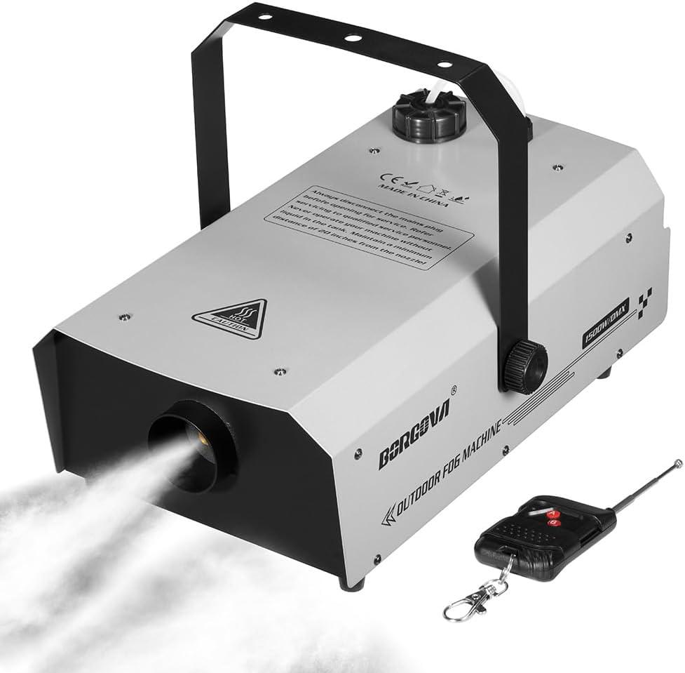 Fog Machine 1500W with DMX, Wireless Remote & Timer Function  Professional Outdoor Waterproof Smoke Machine for Stage DJs, Halloween, Parties, Concerts, Events