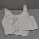 BRABIC Women Front Closure Post Surgery Compression Everyday Bras for Mastectomy Support with Adjustable Straps Wirefree (Medium, White)