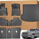 Floor Mats for Genesis GV80 (Only Fit for 5 Seats) 2021-2024 2025, TPE Waterproof Non-Slip All Weather Protection Custom, Floor Mats & Cargo Liner & Seatback Mat