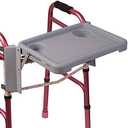 DMI Walker Tray, Rollator Tray, Mobility and Walker Accessory Tray Table Fits Most Standard Walkers, Folding with Two Cup Holders and Tool Free Assembly, 16" x 11.8"