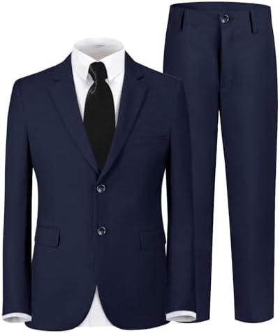 Boys Formal Suit 4 Pieces Set Ring Bearer Outfit Wedding Party Gentleman Tuxedo Dress Up Costume XS