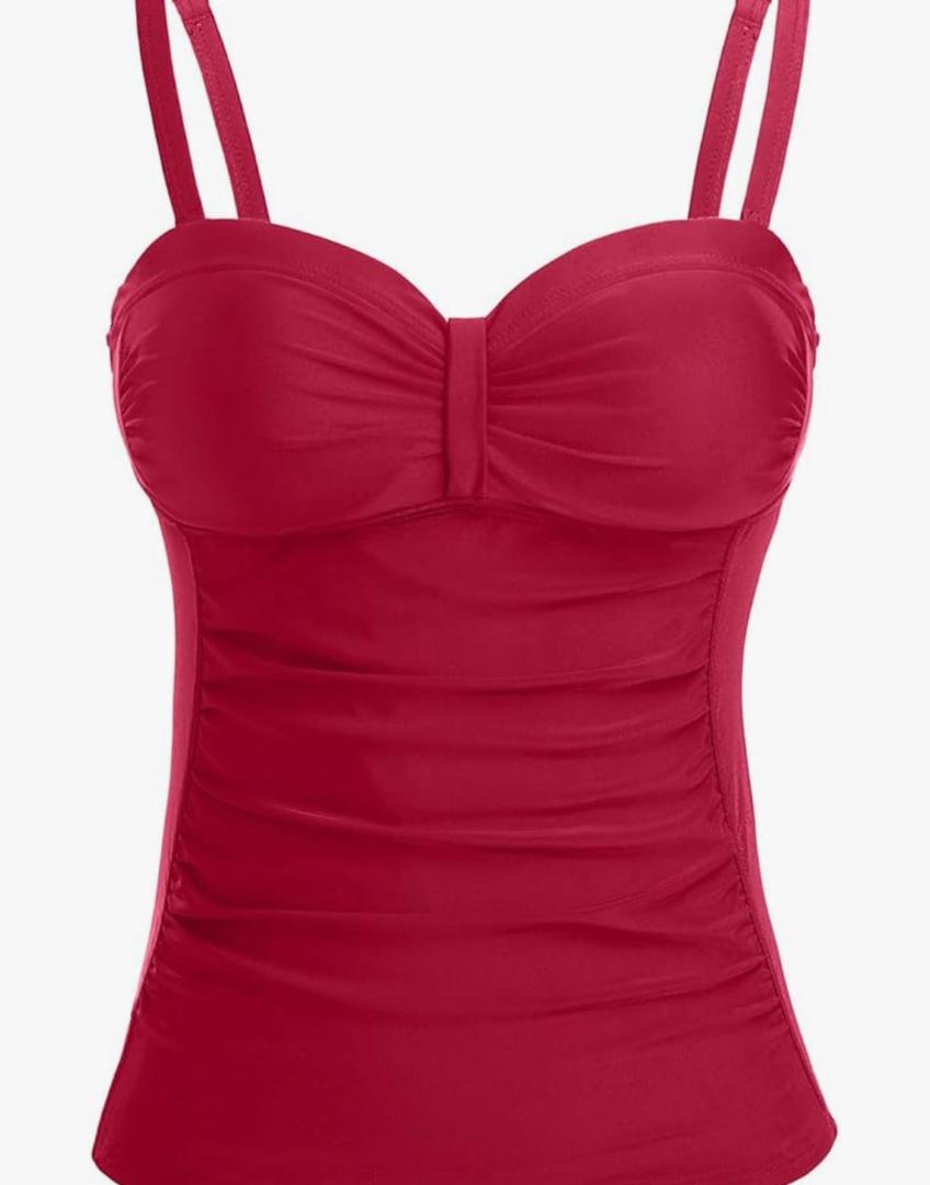 Women's Underwire Tummy Control Swimsuit Top with Push Up - No Bottom Included, XL