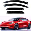 KPY Rain Guards Fit for 2017-2025 Tesla Model 3, Out-Channel Window Visors Vent Wind Deflectors 4PC, Car Accessories for 17-25 Model 3