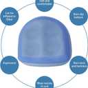 Hot Tub Seats for Adults, Inflatable Hot Tub Accessories with Suction Cup and Mesh, Inflatable and Water-Filled Dual Purpose Hot Tub Booster Seat Comfortable Soft Hot Tub Cushion (Blue)