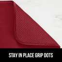 GORILLA GRIP Ultra Water Absorbent Microfiber Dish Drying Mat 2 Pack, Quick Dry Thick Mesh, Slip Resistant Pad for Sink Dishes or Under Rack, Kitchen Counter Accessories, Machine Wash, 18x16 Inch, Red
