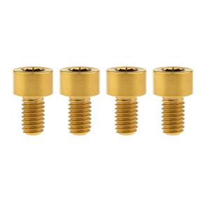Titanium Ti M6x10 15 18 20 25 30 35 40 45 50 55 60 65mm Socket Allen Hex Bolt Pack of 4 (M6x10mm, Gold)