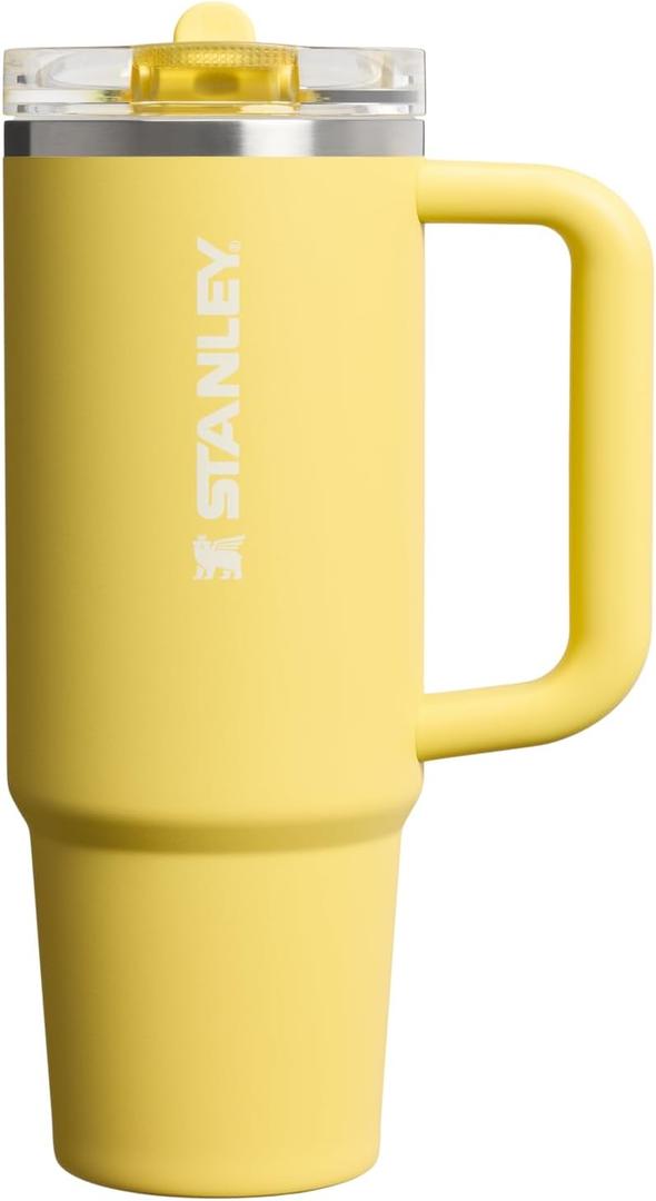 STANLEY Quencher ProTour Flip Straw Tumbler with Leakproof Lid 30 oz | Built-In Straw & Handle | Cupholder Compatible for Travel | Insulated Stainless Steel Cup | BPA-Free | Daffodil