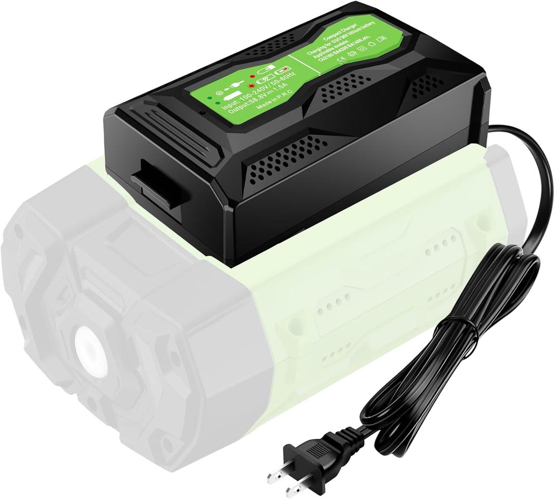 Mini 1.5A Rapid for EGO 56V Battery Charger, for EGO 56V Max BA2800 BA2800T BA4200 BA4200T BA1400 BA1400T BA5600T BA2240 BA1120 Battery(Only Charger)