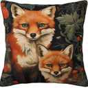 Mystical Raven Art Print Decor William Morris Abstract Vintage Floral Velvet Design Throw Pillow Covers Home Decor Art Deco Pillowcase Cushion Cover for Bed Sofa Living Room 18x18inch (Color-6)