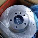 A-Premium 13.77 inch (349.7mm) Front Drilled and Slotted Disc Brake Rotors + Ceramic Pads Kit Compatible with Select Audi, Porsche & Volkswagen Models - Q7 2007-2015, Touareg 2004-2008/2010, 6-PC Set