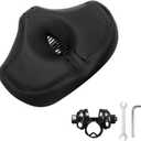 BUCKLOS New Noseless Bike Seat for Comfort Men&Women Extra Wide Bicycle Seat Cushion Oversized Comfortabele Foam Padded Bike Saddle for Peloton Exercise Bike Ebike Cruiser Bikes