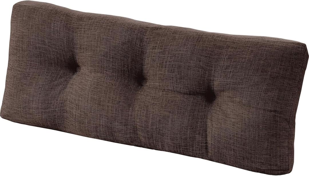 downluxe Indoor Bench Cushion for Indoor Furniture, Non-Slip Tufted Overstuffed Textured Foam Bench Seat Cushion, 48" X 16" X 4", Brown, 1 Pack