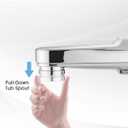 Metal Pull Down Bathtub Spout with Diverter, 5-1/4" Length, Repair Part Tub Spout, Rebuilt with RP33794& RP12307, Chrome