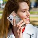 LUMARKE Designed for iPhone 12 Wallet Case, iPhone 12 Pro Case - Flip Folio Cover - 4 Card Slots Holder - Leather Magnetic Kickstand - Shockproof Protective Phone Case 6.1" Classic Flower Garden