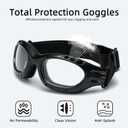 3 Pieces Motorcycle Goggles Riding Glasses Dirt Bike Ski Goggles Anti-UV Dustproof Windproof ATV Goggles For Motorcycle Riding, Skiing, Outdoor Men Women Youth (Blue)