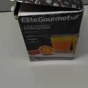 Elite Gourmet ETS623 BPA-Free 40-Watt Electric Citrus Juicer, Compact, Large Volume, Pulp Control, Oranges, Lemons, Limes, Grapefruits with Easy Pour Spout, 24oz, Black/Stainless Steel