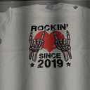 Rockin Since 2019 Rock&Roll Birthday Retro Rock And Roll T-Shirt S