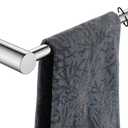 JQK Towel Bar Chrome, 18.5 Inch 304 Stainless Steel Thicken 0.8mm 2 Pieces Towel Rack Bathroom Wall Mount, Useable Length 16 Inch, TB610L16-CH