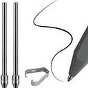 No Wore Out Titanium Alloy Replacement Fine Tips fit for Kindle Scribe Basic and Premium Pens Digital Pen, Smooth Ballpoint Note Taking Backup Nibs,2 Pcs,Gray