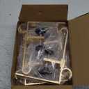 Stocking Hangers for Mantel,4 Pcs 2 in 1 Adjustable Fireplace Christmas Stocking Holder,No-Drill, Easy to Install Garland Hanger for Christmas Decorations,Fits 0.1-3.5Mantles (Gold, 4)