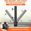 Patented 180° Adjustable Tailgate Flag Pole Kit - 10FT Portable RV Flagpole Mount with 3x5 250D US Flag & Tire Mount Base - Flag Holder for Truck, Camper, Trailer, Tailgating & Outdoor Events